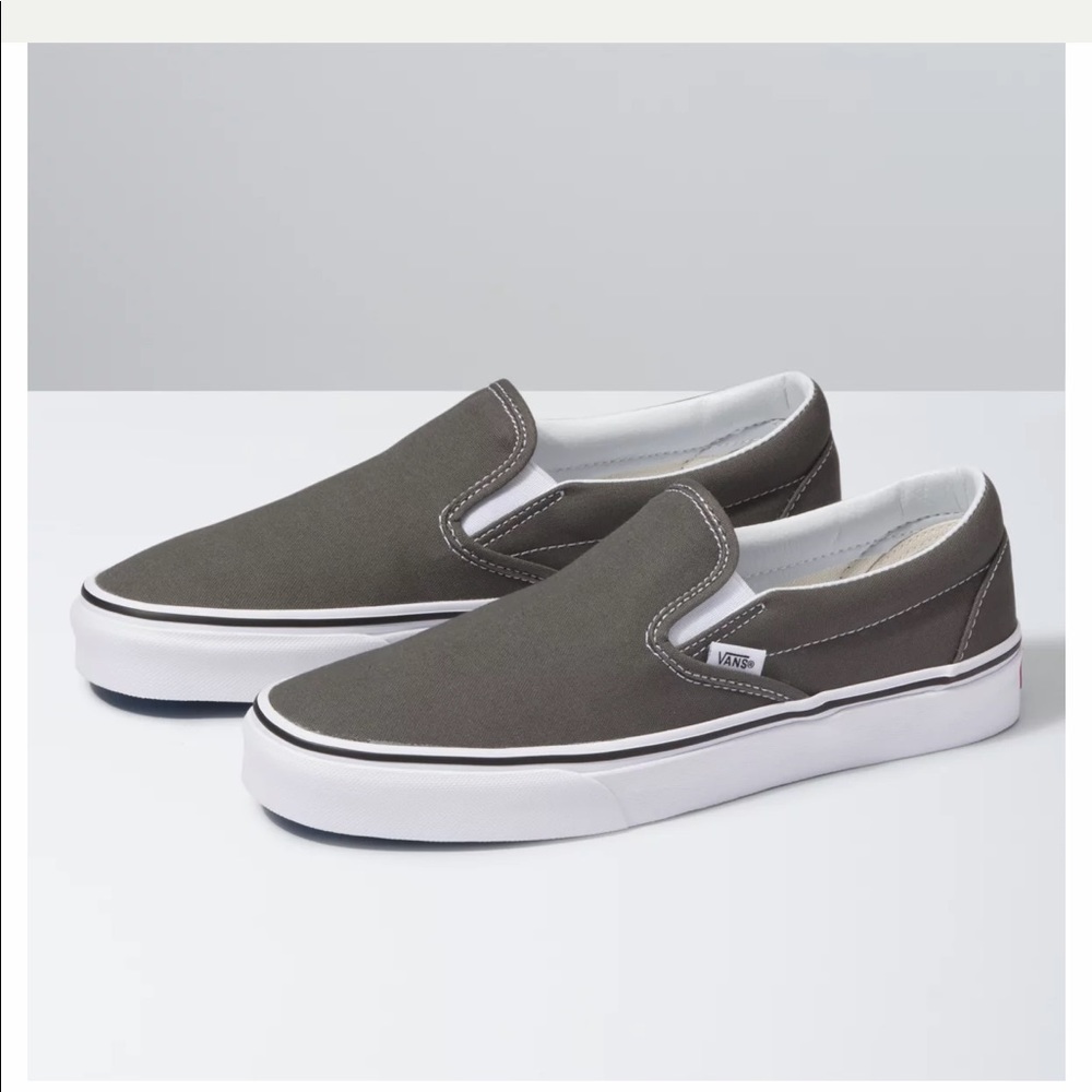 Vans Charcoal Slip Ons | M6.5/W8